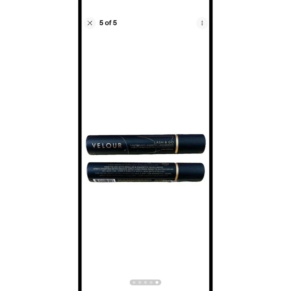 Velour Lash & Go 3-In-1 Eyeliner Magnetic Lash Adhesive Hybrid Black 3.5ml NEW